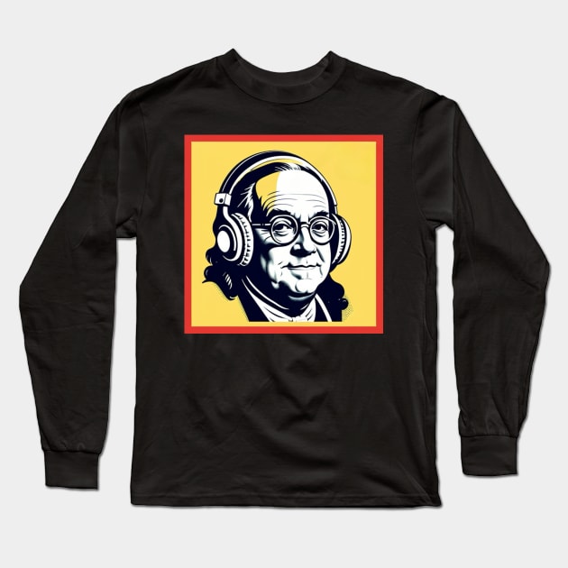 Benjamin Franklin Music Genius Art Long Sleeve T-Shirt by musicgeniusart